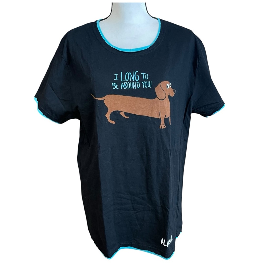 Lazy One Dacshund theme Alaska t-shirt large